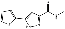 N-methyl-5-thiophen-2-yl-1H-pyrazole-3-carboxamide 结构式