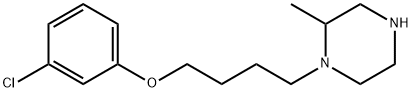 1-[4-(3-chlorophenoxy)butyl]-2-methylpiperazine 结构式