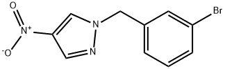 1-[(3-bromophenyl)methyl]-4-nitro-1H-pyrazole 结构式