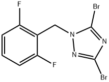 3,5-dibromo-1-[(2,6-difluorophenyl)methyl]-1H-1,2,4-triazole 结构式