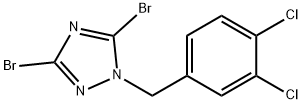 3,5-dibromo-1-[(3,4-dichlorophenyl)methyl]-1H-1,2,4-triazole 结构式