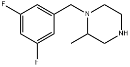 1-[(3,5-difluorophenyl)methyl]-2-methylpiperazine 结构式