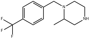 2-methyl-1-{[4-(trifluoromethyl)phenyl]methyl}piperazine 结构式