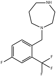 1-{[4-fluoro-2-(trifluoromethyl)phenyl]methyl}-1,4-diazepane 结构式