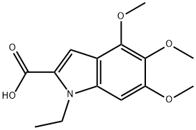 1-ethyl-4,5,6-trimethoxy-1H-indole-2-carboxylic acid 结构式