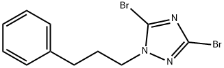 3,5-dibromo-1-(3-phenylpropyl)-1H-1,2,4-triazole 结构式