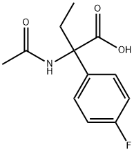 2-Acetylamino-2-(4-fluoro-phenyl)-butyric acid 结构式