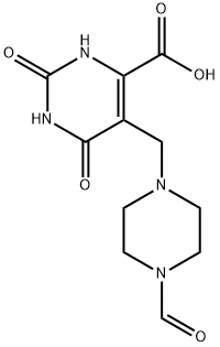 5-(4-Formyl-piperazin-1-ylmethyl)-2,6-dioxo-1,2,3,6-tetrahydro-pyrimidine-4-carboxylic acid 结构式