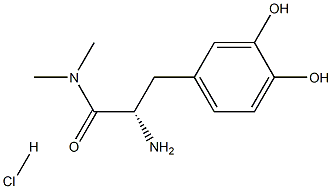 (S)-2-amino-3-(3,4-dihydroxyphenyl)-N,N-dimethylpropanamide hydrochloride 结构式