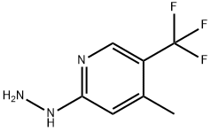 2-肼基-4-甲基-5-(三氟甲基)吡啶 结构式