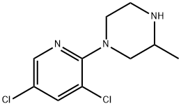 1-(3,5-dichloropyridin-2-yl)-3-methylpiperazine 结构式