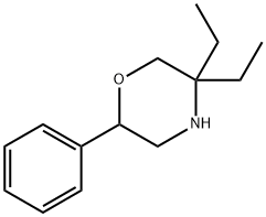 5,5-diethyl-2-phenylmorpholine 结构式