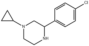 3-(4-氯苯基)-1-环丙基哌嗪 结构式