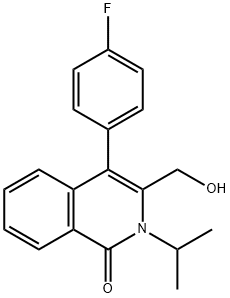 4-(4-氟苯基)-3-(羟甲基)-2-异丙基异喹啉-1(2H)-酮 结构式