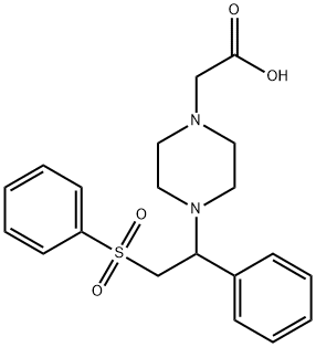 2-{4-[2-(benzenesulfonyl)-1-phenylethyl]piperazin-1-yl}acetic acid 结构式