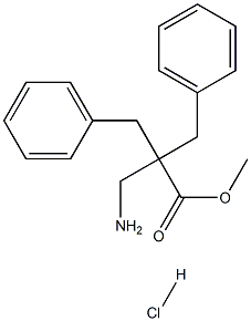 METHYL 3-AMINO-2,2-DIBENZYLPROPANOATE HCL 结构式