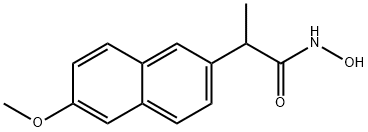 N-hydroxy-2-(6-methoxynaphthalen-2-yl)propanamide 结构式