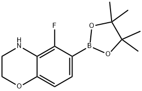 5-氟-6-(4,4,5,5-四甲基-1,3,2-二氧杂硼烷-2-基)-3,4-二氢-2H-苯并[B][1,4]噁嗪 结构式