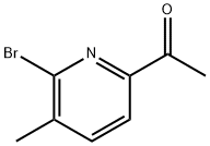 1-(6-溴-5-甲基吡啶-2-基)乙酮 结构式