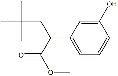 methyl 2-(3-hydroxyphenyl)-4,4-dimethylpentanoate 结构式