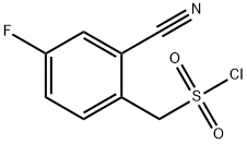 (2-Cyano-4-fluorophenyl)methanesulfonyl chloride 结构式