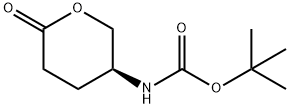 (S)-(6-氧代四氢-2H-吡喃-3-基)氨基甲酸叔丁酯 结构式