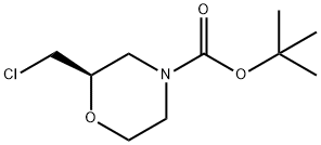 (R)-2-(氯甲基)吗啉-4-羧酸叔丁酯 结构式