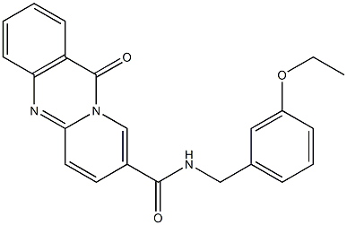 N-[(3-ethoxyphenyl)methyl]-11-oxopyrido[2,1-b]quinazoline-8-carboxamide 结构式