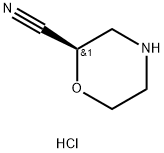 (R)-morpholine-2-carbonitrile hydrochloride 结构式