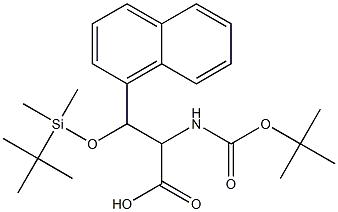 2-((TERT-BUTOXYCARBONYL)AMINO)-3-((TERT-BUTYLDIMETHYLSILYL)OXY)-3-(NAPHTHALEN-1-YL)PROPANOIC ACID 结构式