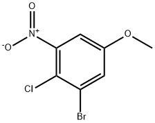 1-溴-2-氯-5-甲氧基-3-硝基苯 结构式