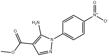 methyl 5-amino-1-(4-nitrophenyl)-1H-pyrazole-4-carboxylate 结构式