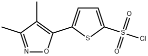 5-(3,4-二甲基异噁唑-5-基)噻吩-2-磺酰氯 结构式