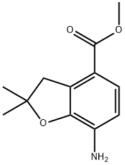 7-氨基-2,2-二甲基-2,3-二氢苯并呋喃-4-羧酸甲酯 结构式