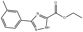 5-(3-甲基苯基)-1H-1,2,4-三唑-3-羧酸乙酯 结构式