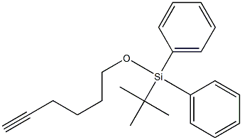 叔丁基(5-己炔-1-基氧基)二苯基硅烷 结构式