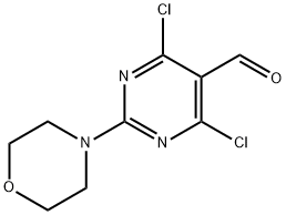 4,6-二氯-2-吗啉并嘧啶-5-甲醛 结构式