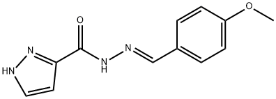 (E)-N-(4-methoxybenzylidene)-1H-pyrazole-5-carbohydrazide 结构式