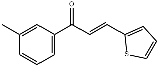 (2E)-1-(3-methylphenyl)-3-(thiophen-2-yl)prop-2-en-1-one 结构式