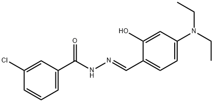 3-chloro-N'-[4-(diethylamino)-2-hydroxybenzylidene]benzohydrazide 结构式