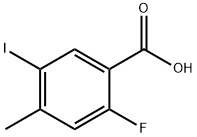 2-氟-5-碘-4-甲基苯甲酸 结构式