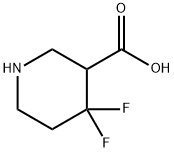 4,4-二氟哌啶-3-羧酸 结构式