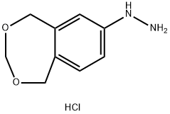 (1,5-二氢苯并[E][1,3]二恶英-7-基)肼盐酸盐 结构式