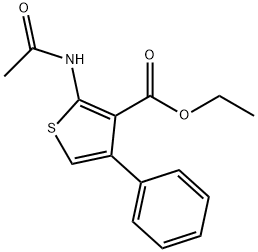 ethyl 2-acetamido-4-phenylthiophene-3-carboxylate 结构式