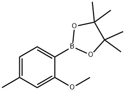 2-甲氧基-4-甲基苯基硼酸频哪醇酯 结构式