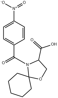 4-(4-nitrobenzoyl)-1-oxa-4-azaspiro[4.5]decane-3-carboxylic acid 结构式