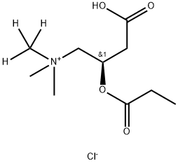 [(2R)-3-carboxy-2-propanoyloxypropyl]-dimethyl-(trideuteriomethyl)azanium:chloride 结构式