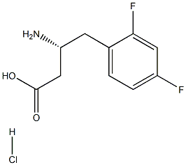 (R)-3-AMINO-4-(2,4-DIFLUOROPHENYL)-BUTYRIC ACID-HCL 结构式