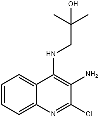 1-[(3-氨基-2-氯-4-喹啉)氨基]-2-甲基-2-丙醇 结构式