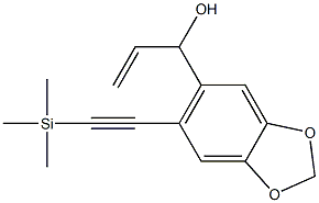 1-[6-(2-trimethylsilylethynyl)-1,3-benzodioxol-5-yl]prop-2-en-1-ol 结构式